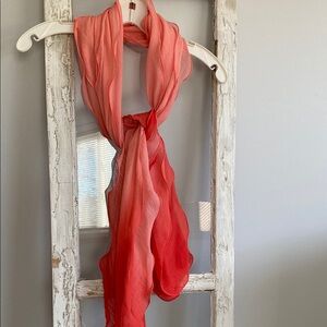 Chic Coral Ombre Scarf